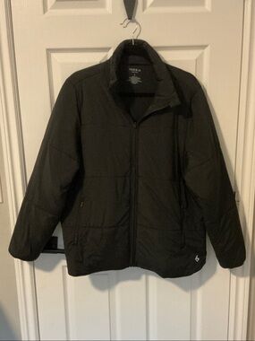 torrid Black Quilted Puffer Jacket with Stand Collar
